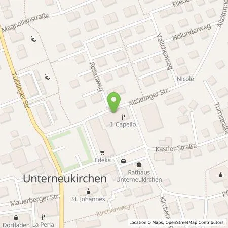 Standortübersicht der Tankstelle Elektrizitätsgenossenschaft Unterneukirchen eG in 84579 Unterneukirchen