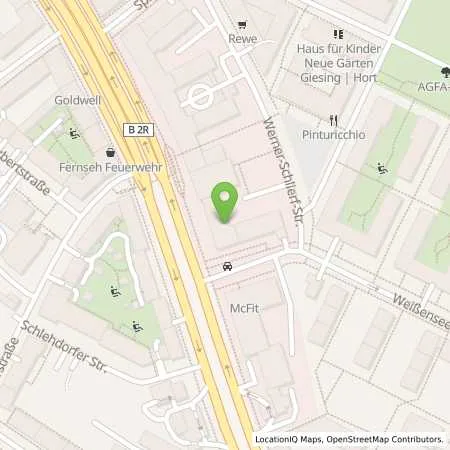 Standortübersicht der Tankstelle EnBW mobility+ AG und Co.KG in 81539 München