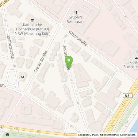 Standortübersicht der Tankstelle ZWP Ingenieur-AG in 50668 Köln