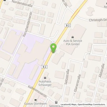 Standortübersicht der Tankstelle Auto & Service PIA GmbH in 82362 Weilheim