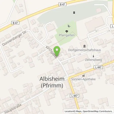 Standortübersicht der Tankstelle Ortsgemeinde Albisheim (VG Göllheim) in 67308 Albisheim