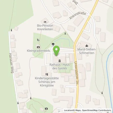 Standortübersicht der Tankstelle Energie Südbayern GmbH in 83471 Schönau a. Königssee