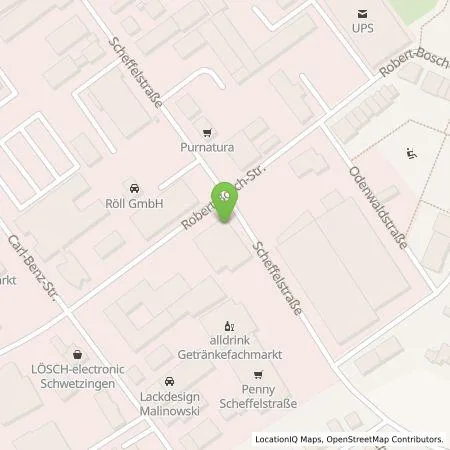 Standortübersicht der Tankstelle Euromaster GmbH in 69723 Schwetzingen