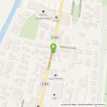 Standortübersicht der Tankstelle Konacon GmbH in 72202 Nagold