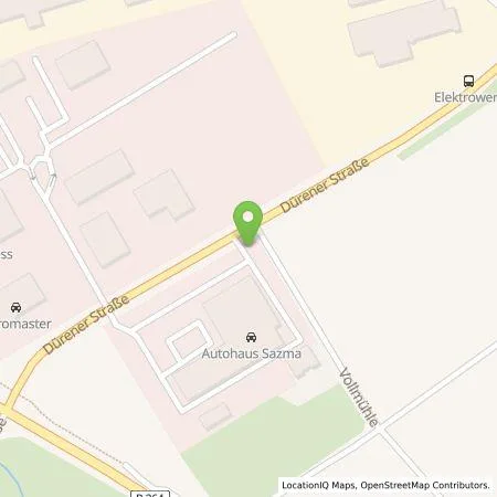 Standortübersicht der Tankstelle Autohaus Rudolf Sazma e. K. in 52249 Eschweiler