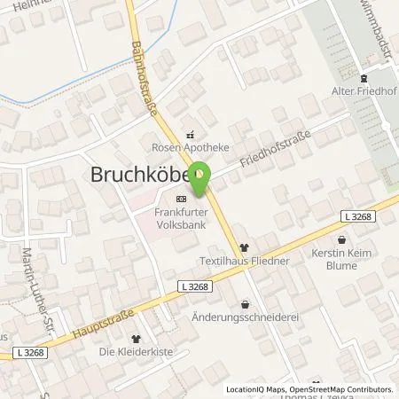 Standortübersicht der Tankstelle Frankfurter Volksbank eG in 63486 Bruchköbel