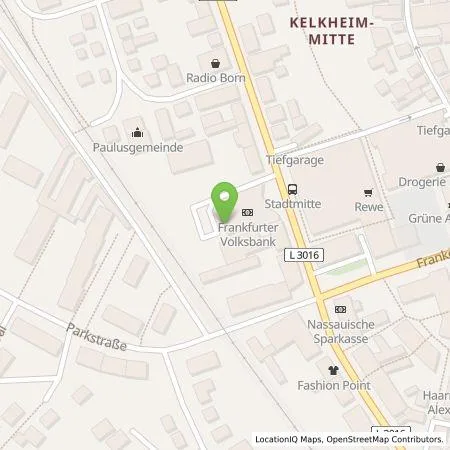 Standortübersicht der Tankstelle Frankfurter Volksbank eG in 65779 Kelkheim