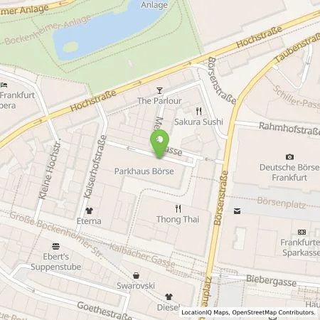 Standortübersicht der Tankstelle Frankfurter Volksbank eG in 60313 Frankfurt am Main