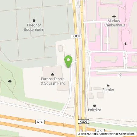 Standortübersicht der Tankstelle Frankfurter Volksbank eG in 60487 Frankfurt