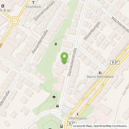 Standortübersicht der Tankstelle FORUM Haus der Architekten in 70182 Stuttgart