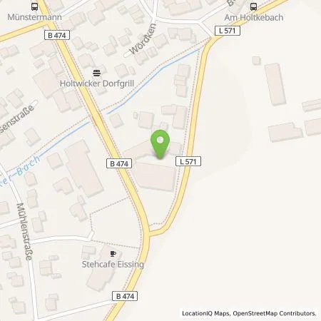 Standortübersicht der Tankstelle Volksbank Westmünsterland eG in 48720 Rosendahl