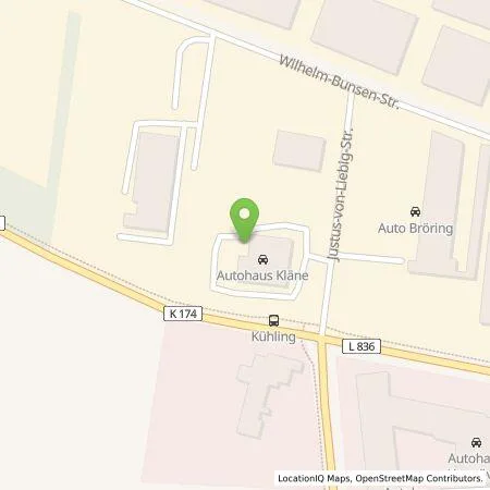 Standortübersicht der Tankstelle Autohaus Kläne GmbH & Co. KG in 49685 Emstek