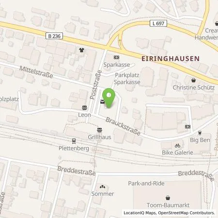 Standortübersicht der Tankstelle Mark-E Aktiengesellschaft in 58840 Plettenberg