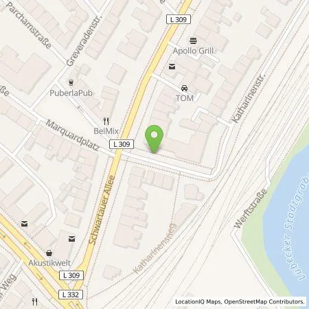 Standortübersicht der Tankstelle Stadtwerke Lübeck Energie GmbH in 23554 Lübeck