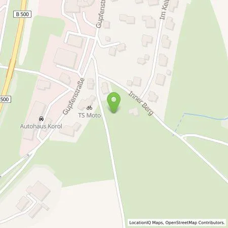 Standortübersicht der Tankstelle Bächle Immobilien GbR in 79809 Weilheim