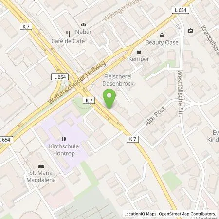 Standortübersicht der Tankstelle eze.network GmbH in 44869 Bochum