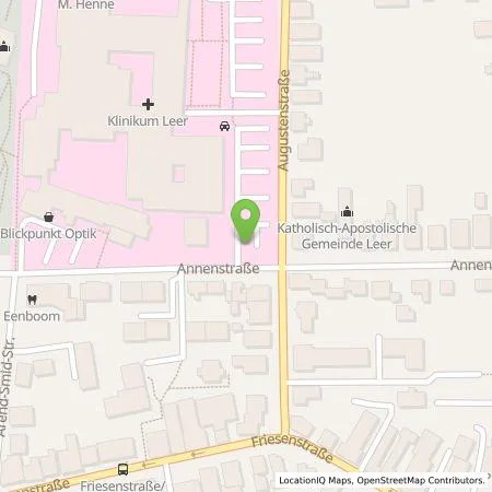 Standortübersicht der Tankstelle EWE Go GmbH in 26789 Leer (Ostfriesland)