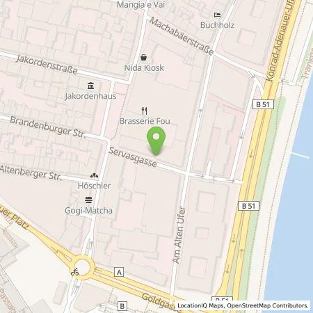 Standortübersicht der Tankstelle Rheinenergie AG in 50668 Köln