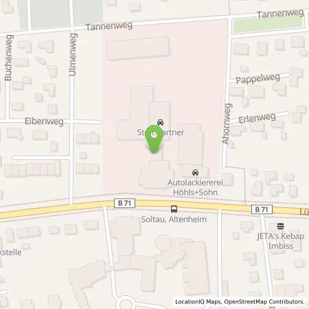 Standortübersicht der Tankstelle STERNPARTNER SE + Co.KG in 29614 Soltau