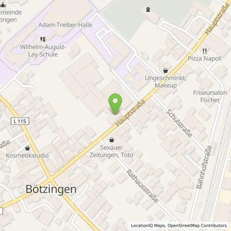 Standortübersicht der Tankstelle naturenergie hochrhein AG in 79268 Bötzingen