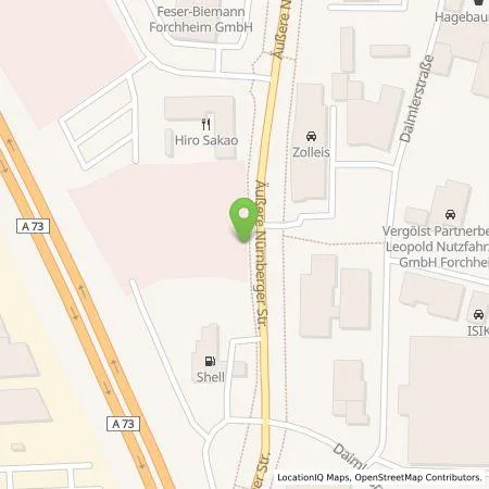 Standortübersicht der Tankstelle KLF Karosserie und Lackzentrum Forchheim GmbH&Co.KG in 91301 Forchheim