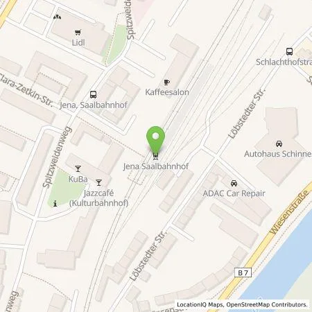 Standortübersicht der Tankstelle Stadtwerke Energie Jena-Pößneck GmbH in 07743 Jena