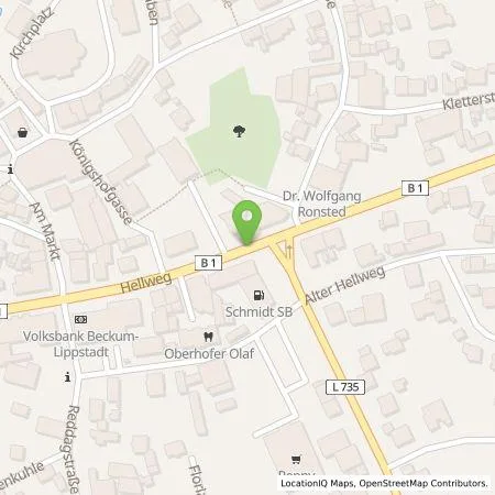 Standortübersicht der Tankstelle Westfalen Weser Ladeservice GmbH in 59597 Erwitte