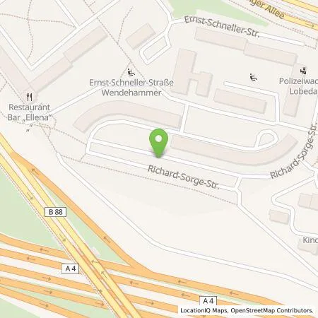 Standortübersicht der Tankstelle Stadtwerke Energie Jena-Pößneck GmbH in 07747 Jena