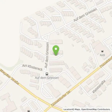 Standortübersicht der Tankstelle NEW Niederrhein Energie und Wasser GmbH in 41515 Grevenbroich