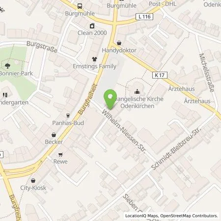 Standortübersicht der Tankstelle NEW Niederrhein Energie und Wasser GmbH in 41199 Mönchengladbach