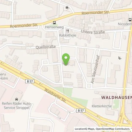 Standortübersicht der Tankstelle NEW Niederrhein Energie und Wasser GmbH in 41068 Mönchengladbach