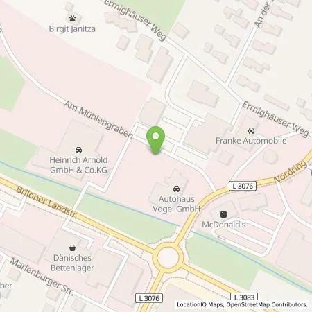 Standortübersicht der Tankstelle TankE GmbH in 34497 Korbach