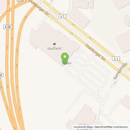 Standortübersicht der Tankstelle Kaufland Dienstleistung GmbH & Co. KG in 47166 Duisburg