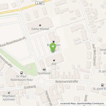 Standortübersicht der Tankstelle ALDI Nord Deutschland Stiftung & Co. KG in 59229 Ahlen