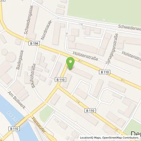 Standortübersicht der Tankstelle JG-Bau GmbH in 17109 Demmin