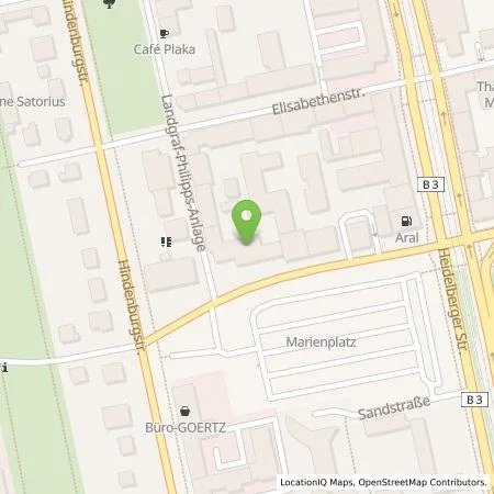 Standortübersicht der Tankstelle Zentrale Pfarreivermögensverwaltung der EKHN in 64283 Darmstadt