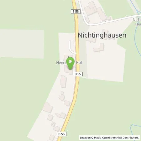 Standortübersicht der Tankstelle Hennetaler Hof Well By FI OHG in 59889 Eslohe