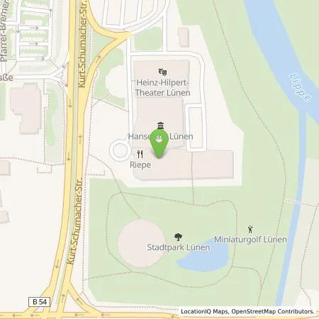 Standortübersicht der Tankstelle Am Stadtpark Kongreß-Zentrum-Lünen GmbH & Co. KG in 44532 Lünen