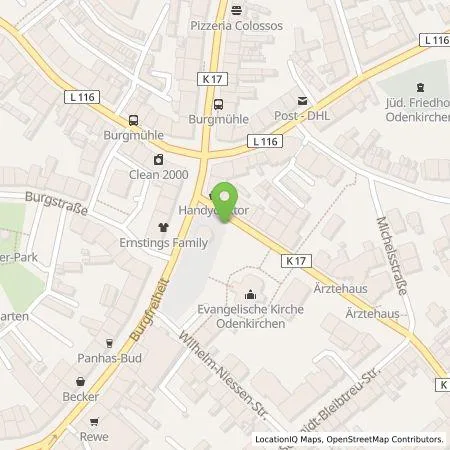 Standortübersicht der Tankstelle NEW Niederrhein Energie und Wasser GmbH in 41199 Mönchengladbach