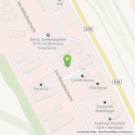 Standortübersicht der Tankstelle EWE Go GmbH in 04552 Borna