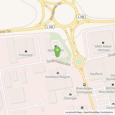 Standortübersicht der Tankstelle EWE Go GmbH in 79618 Rheinfelden (Baden)