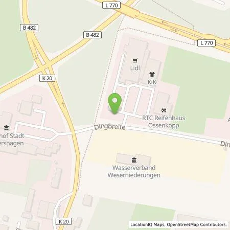 Standortübersicht der Tankstelle amperio GmbH in 32469 Petershagen