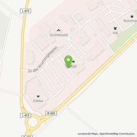 Standortübersicht der Tankstelle ALDI SÜD Immobilienverwaltungs-GmbH & Co. oHG in 55597 Wöllstein