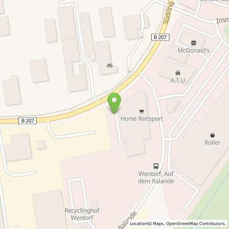 Standortübersicht der Tankstelle Halu-Immobilien- + Verwaltungsgesellschaft mbH & Co. KG in 21465 Wentorf