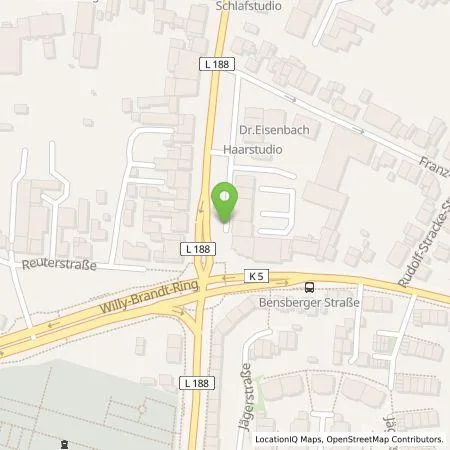 Standortübersicht der Tankstelle eze.network GmbH in 51375 Leverkusen