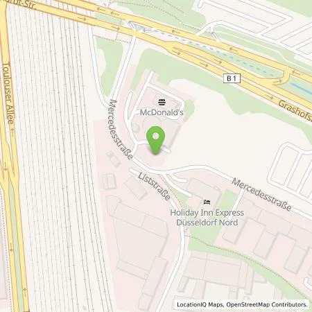 Standortübersicht der Tankstelle Tesla Germany GmbH in 40470 Düsseldorf