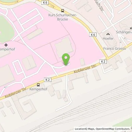 Standortübersicht der Tankstelle Energieversorgung Mittelrhein AG in 56073 Koblenz