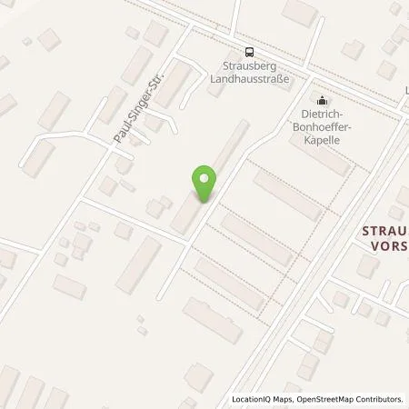 Standortübersicht der Tankstelle Stadtwerke Strausberg GmbH in 15344 Strausberg