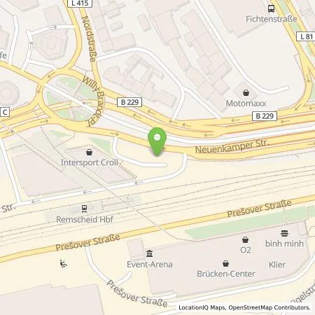 Standortübersicht der Tankstelle Shell Deutschland GmbH in 42859 Remscheid