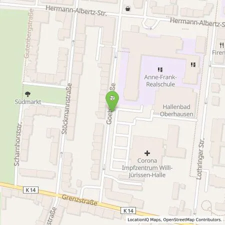 Standortübersicht der Tankstelle Energieversorgung Oberhausen AG in 46045 Oberhausen